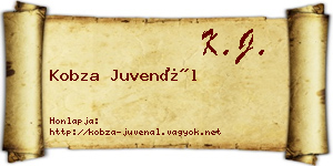 Kobza Juvenál névjegykártya